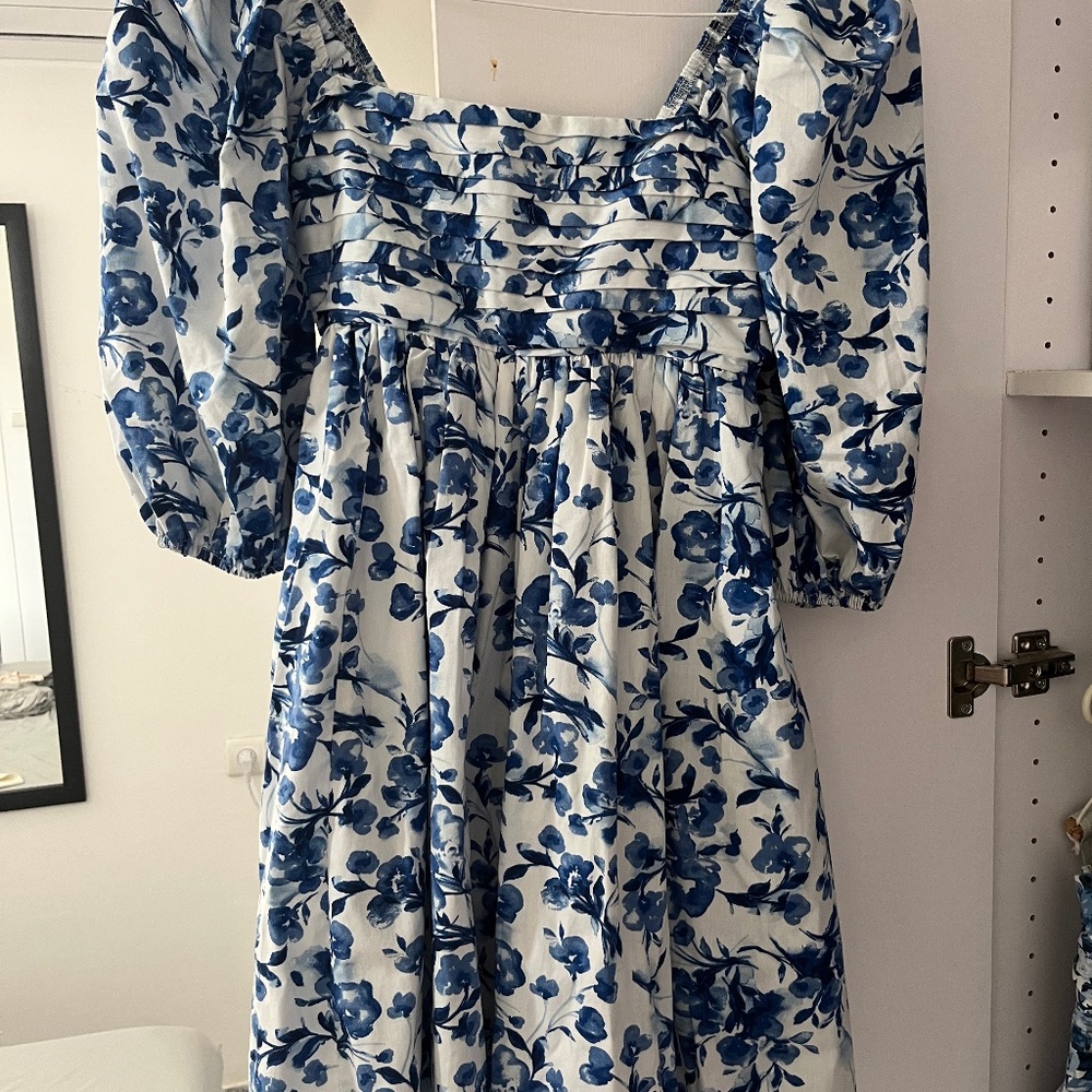 Abercrombie Emerson Poplin Puff sleeve Mini Dress XS length Tall NWT